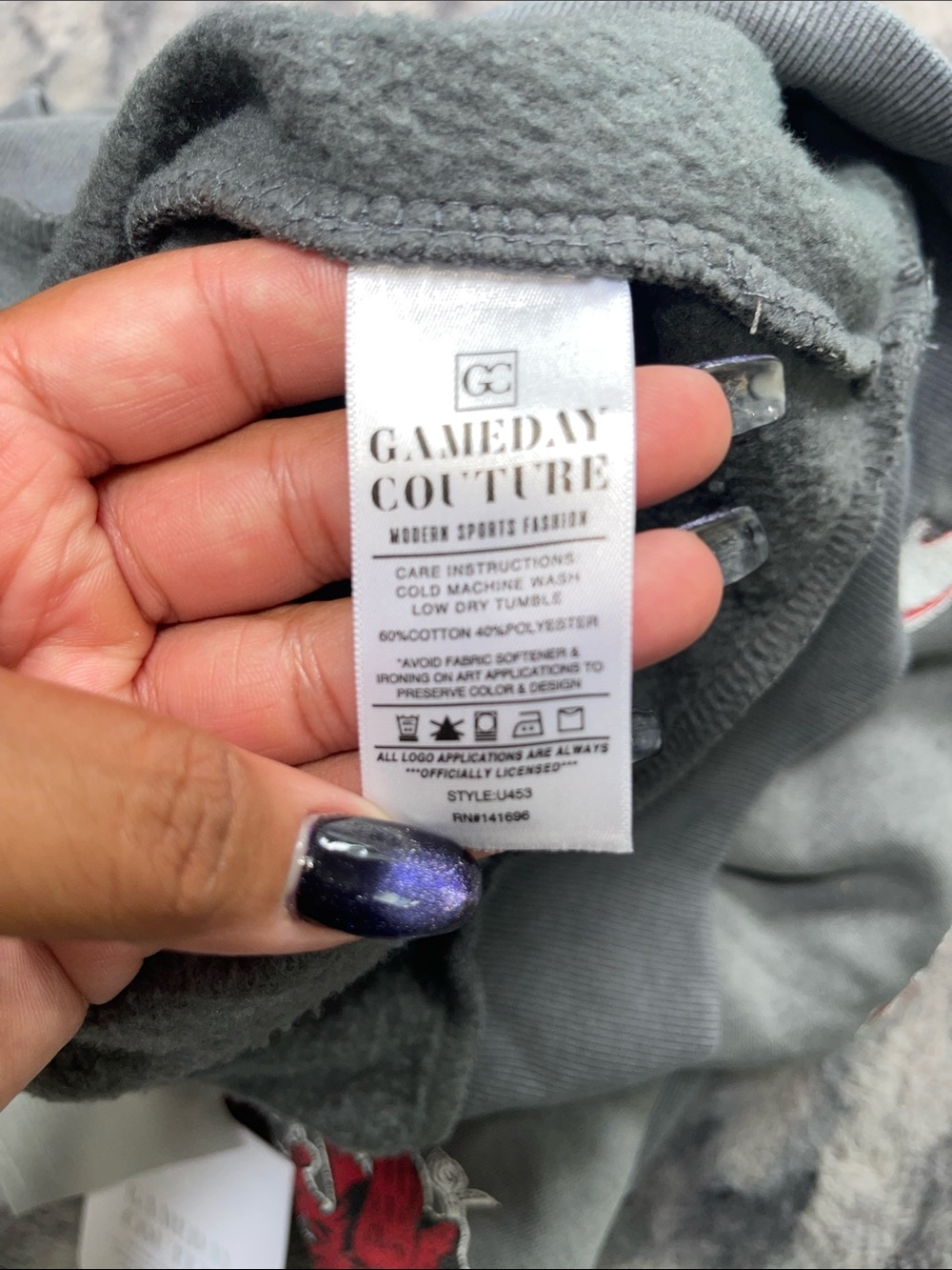 Game day Couture Gray South Carolina Gamecocks Allover Print Crewneck Sweatshirt - Picture 8 of 8